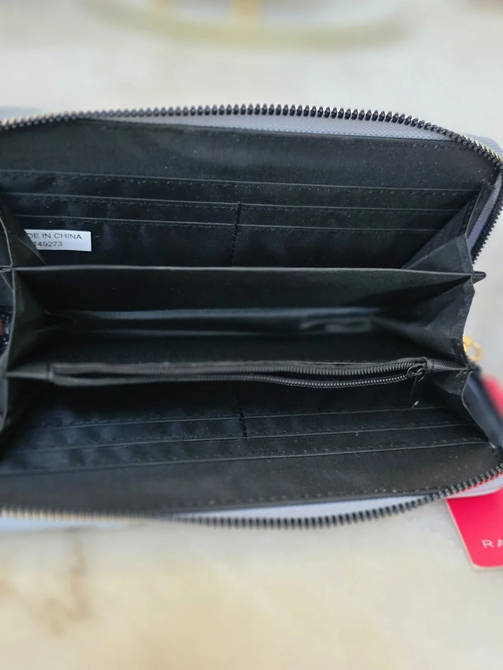 Rampage Pale Blue Zip-Around Wallet with Gold Hardware NWT
